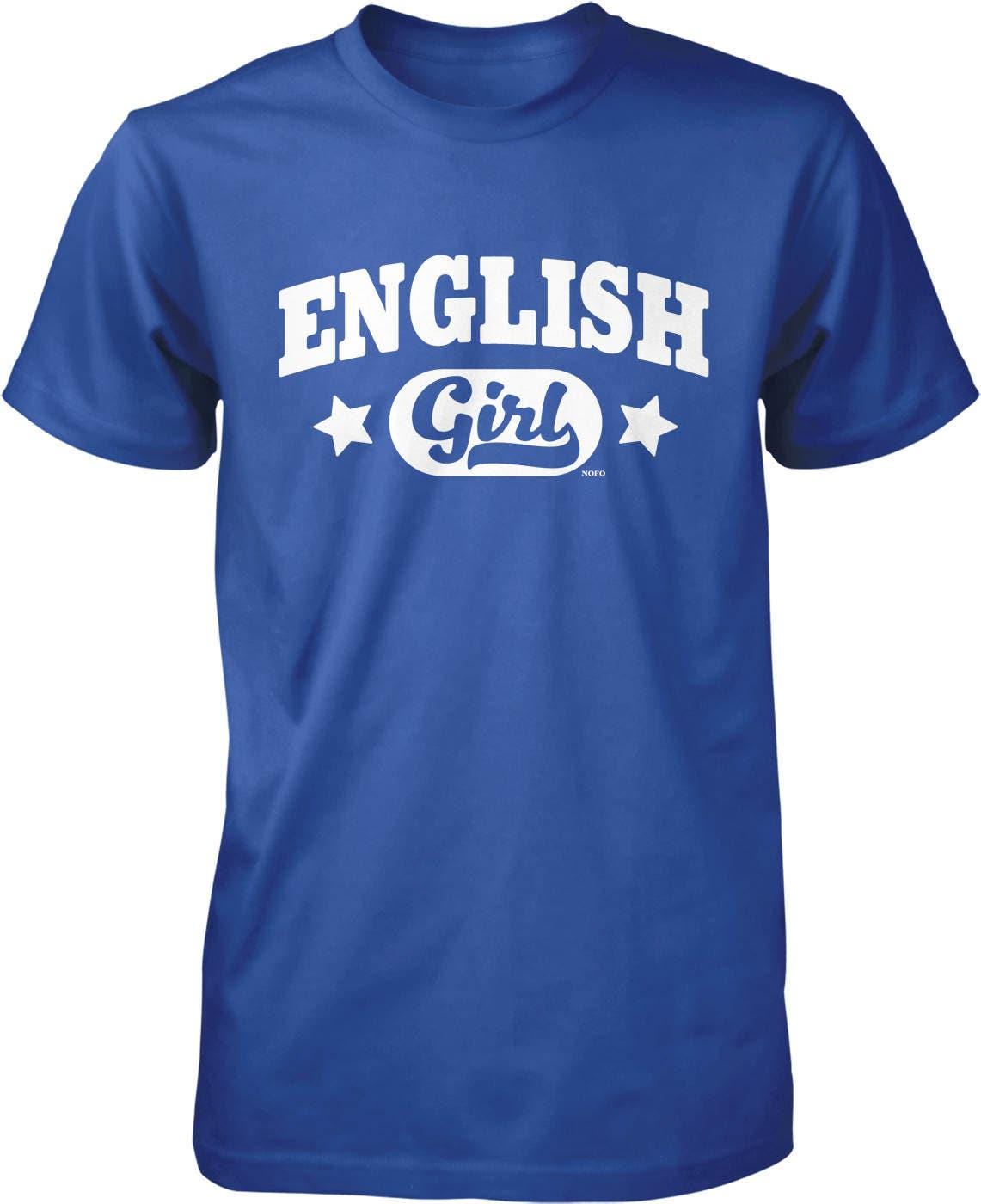 British English Girl T-Shirt – Soft Pre-Shrunk Cotton Casual Wear With Taped Neck Seams