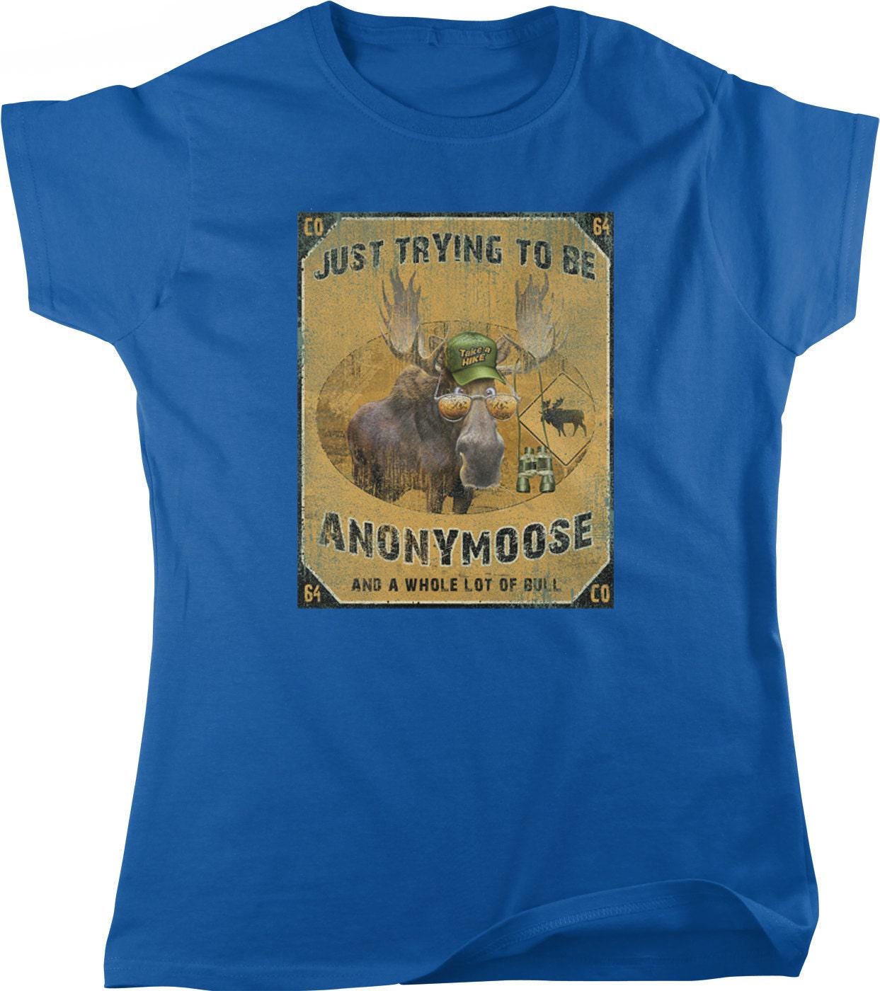 Women's Moose T-Shirt – Graphic Tee With Palate Antler Design | Full Cut Fit Cotton