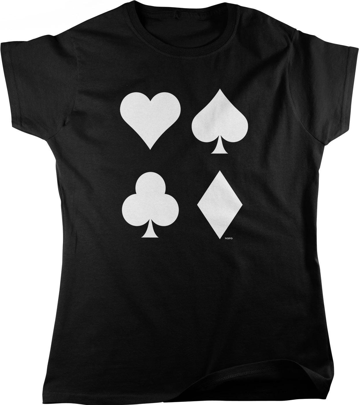 Poker Player T-Shirt - Women's Poker Tee With Playing Card Shirt Design