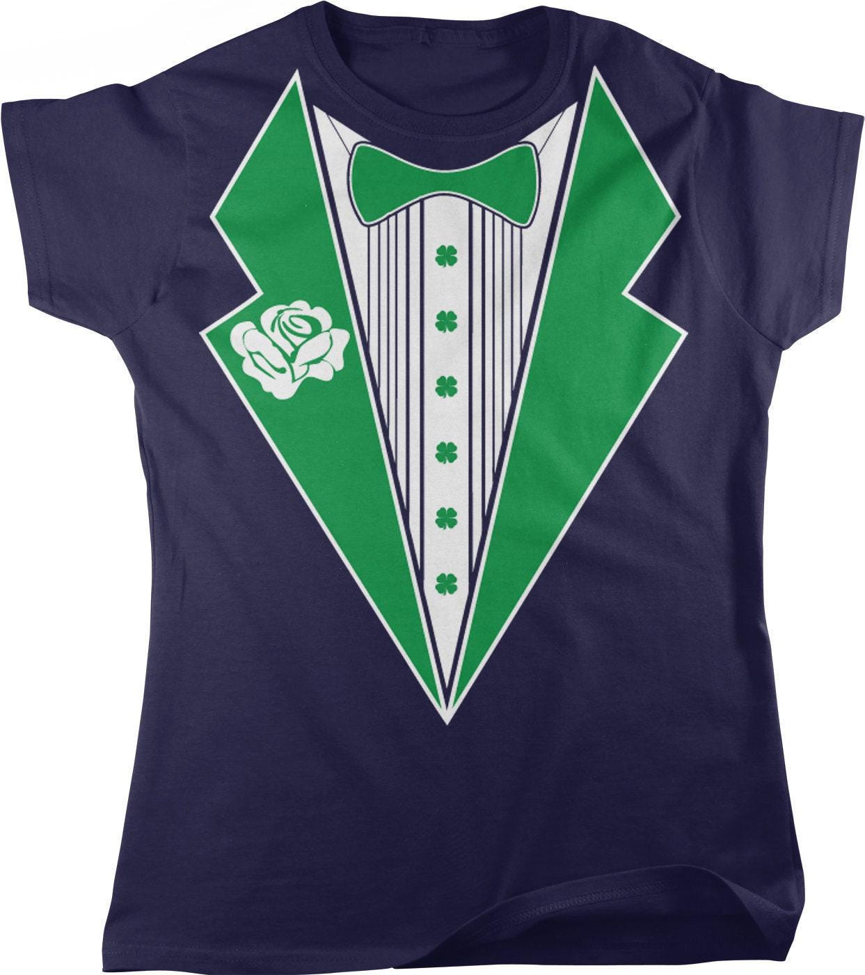 Womens Irish T Shirt - Clover Button Down | St Patricks Day Tee, Heritage Celebration Wear