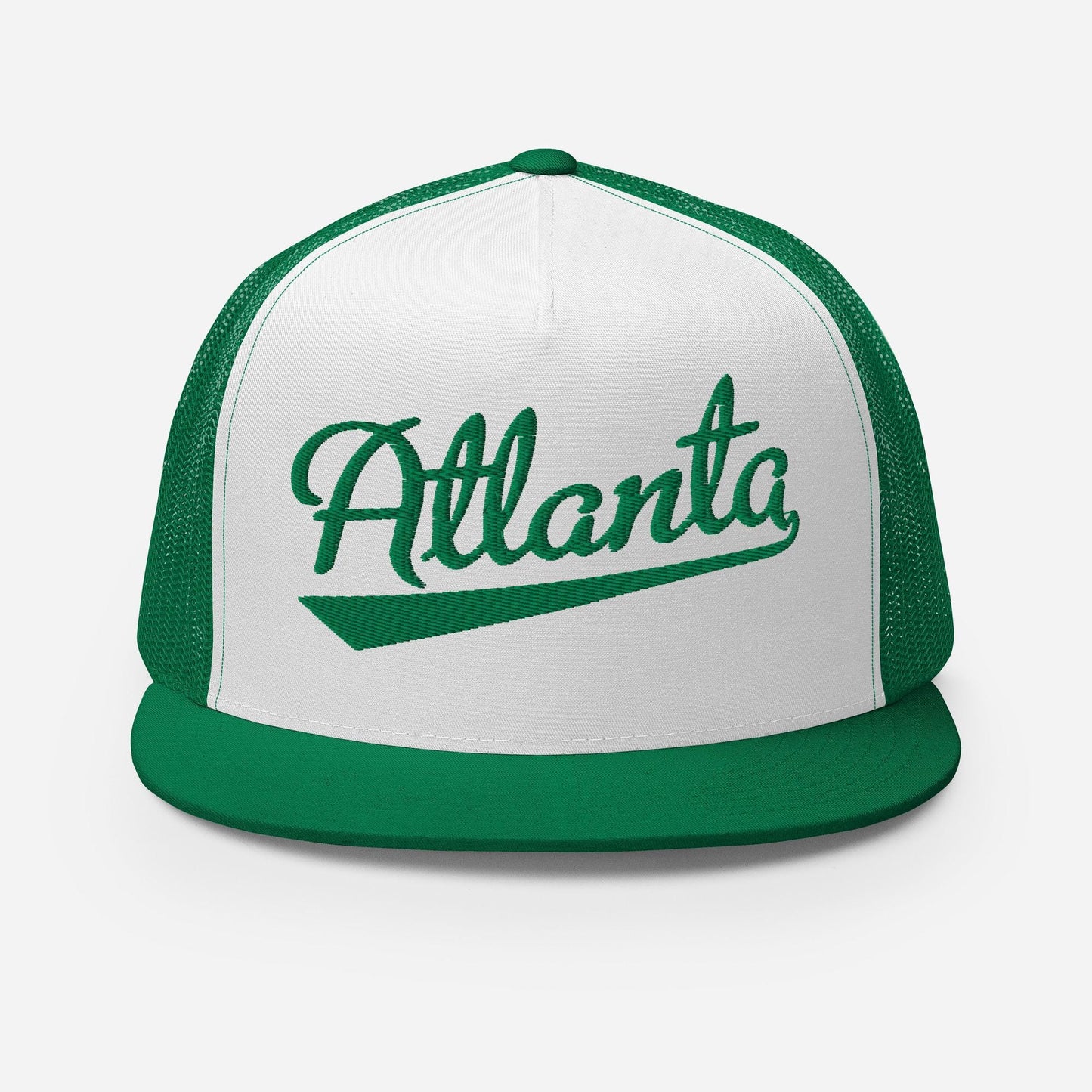Snapback Trucker Hat - Atlanta Five Panel Cap | Mesh Back, Flat Bill