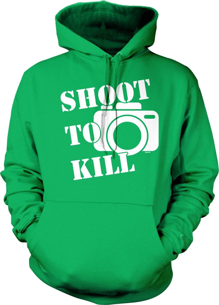 Camera Hooded Sweatshirt - Pouch Pocket Hoodie with Double Ply Hood for Photography