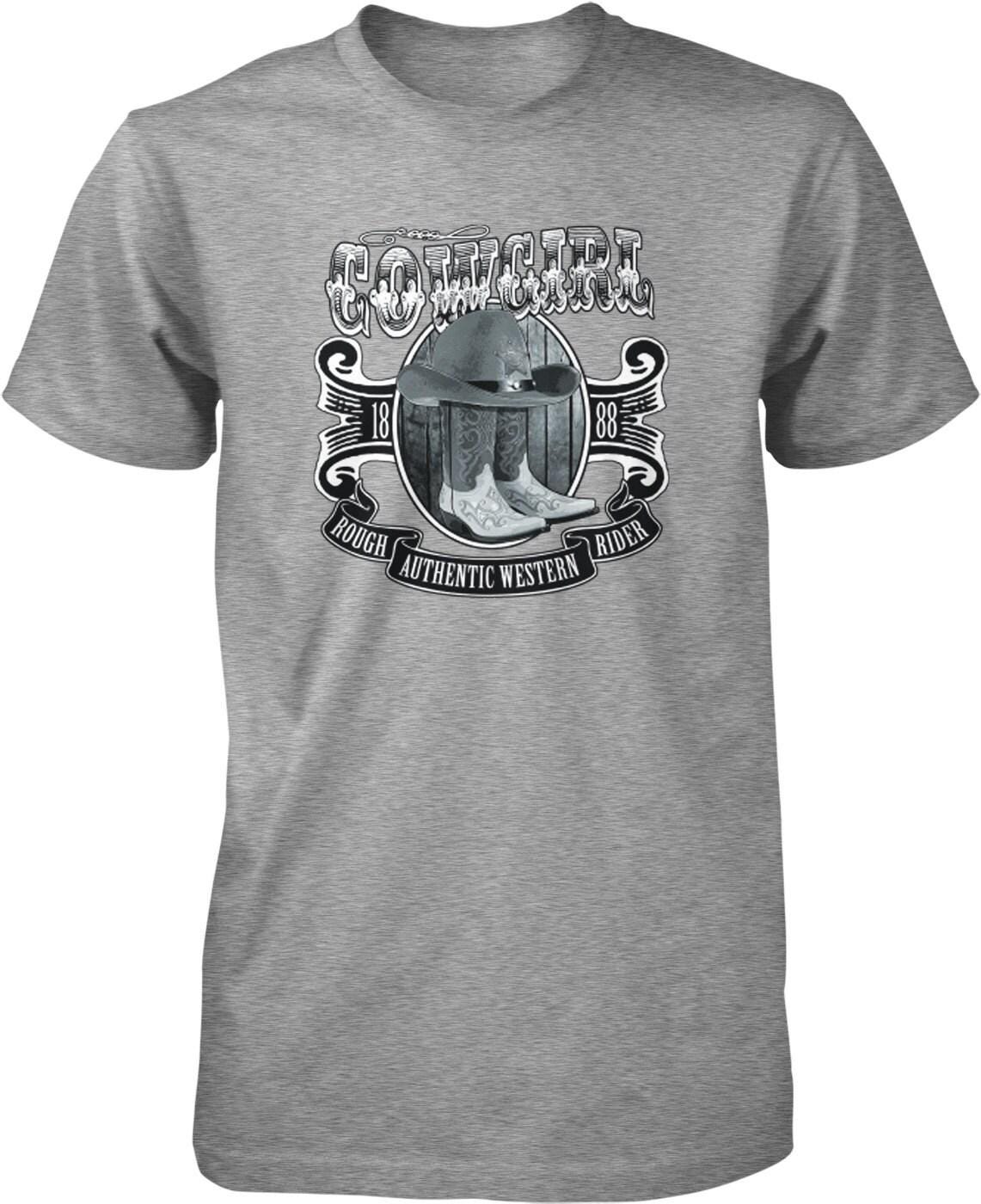 Western Cowgirl T-Shirt – Authentic Classic Western Tee With Durable Taped Neck