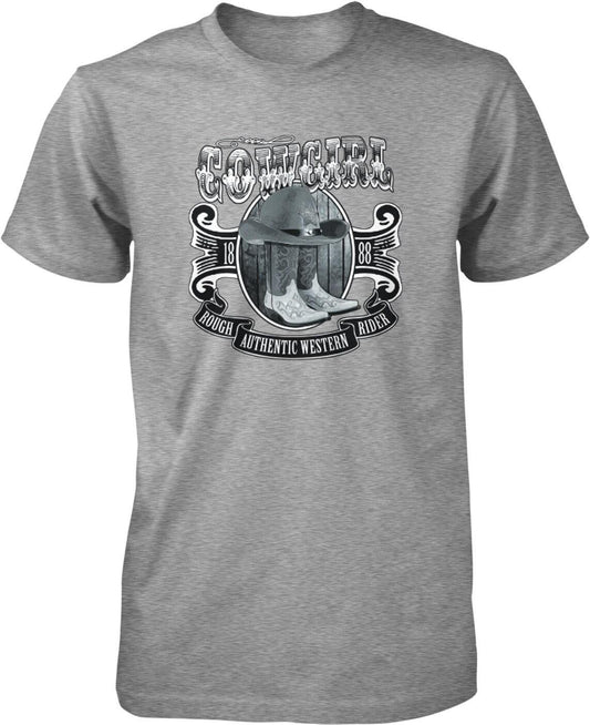 Western Cowgirl T-Shirt – Authentic Classic Western Tee With Durable Taped Neck
