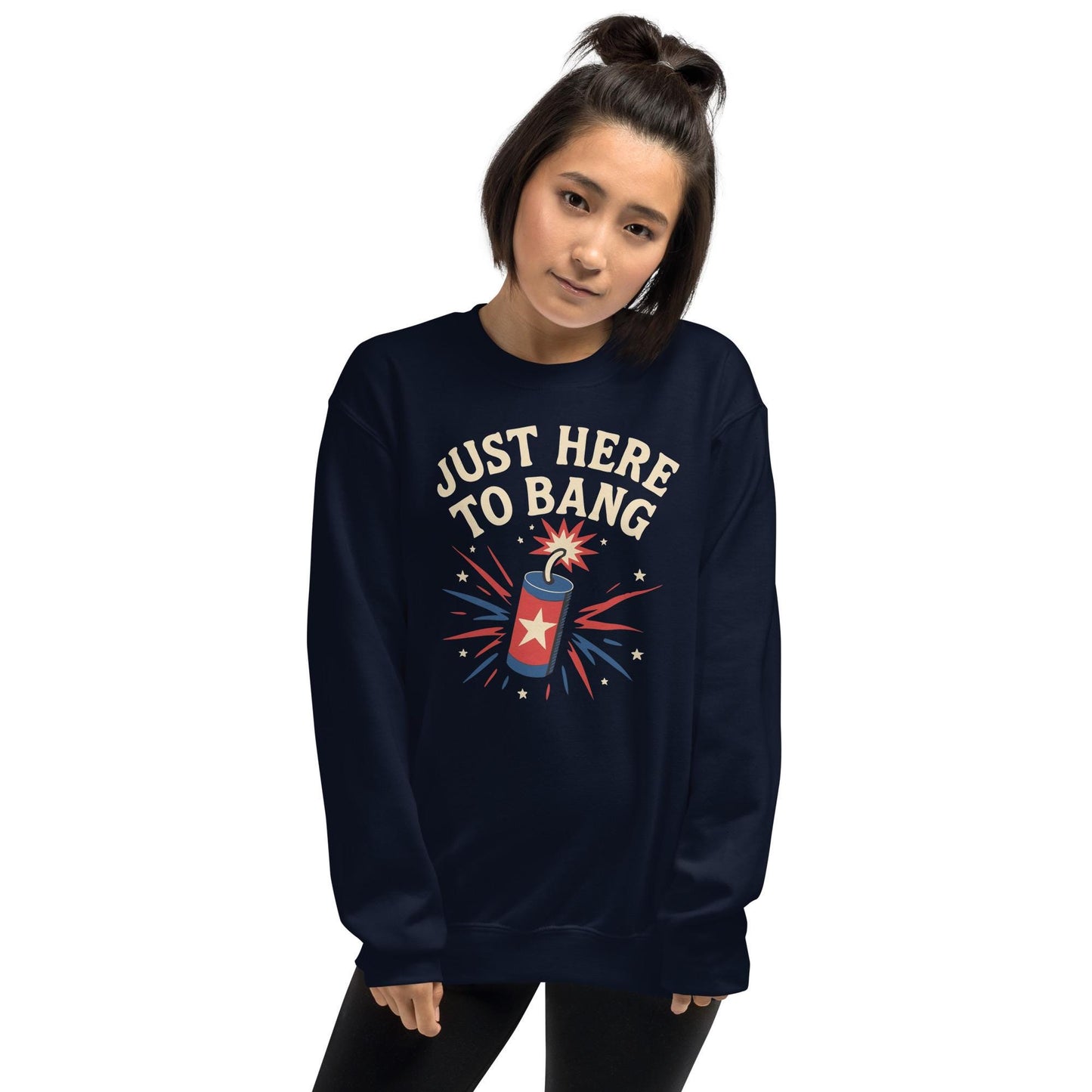 just here to bank july 4th bbq gear Unisex Sweatshirt
