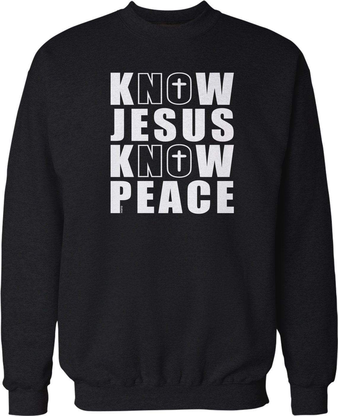 NOFO Clothing Co Know Jesus, Know Peace Crew Neck Sweatshirt
