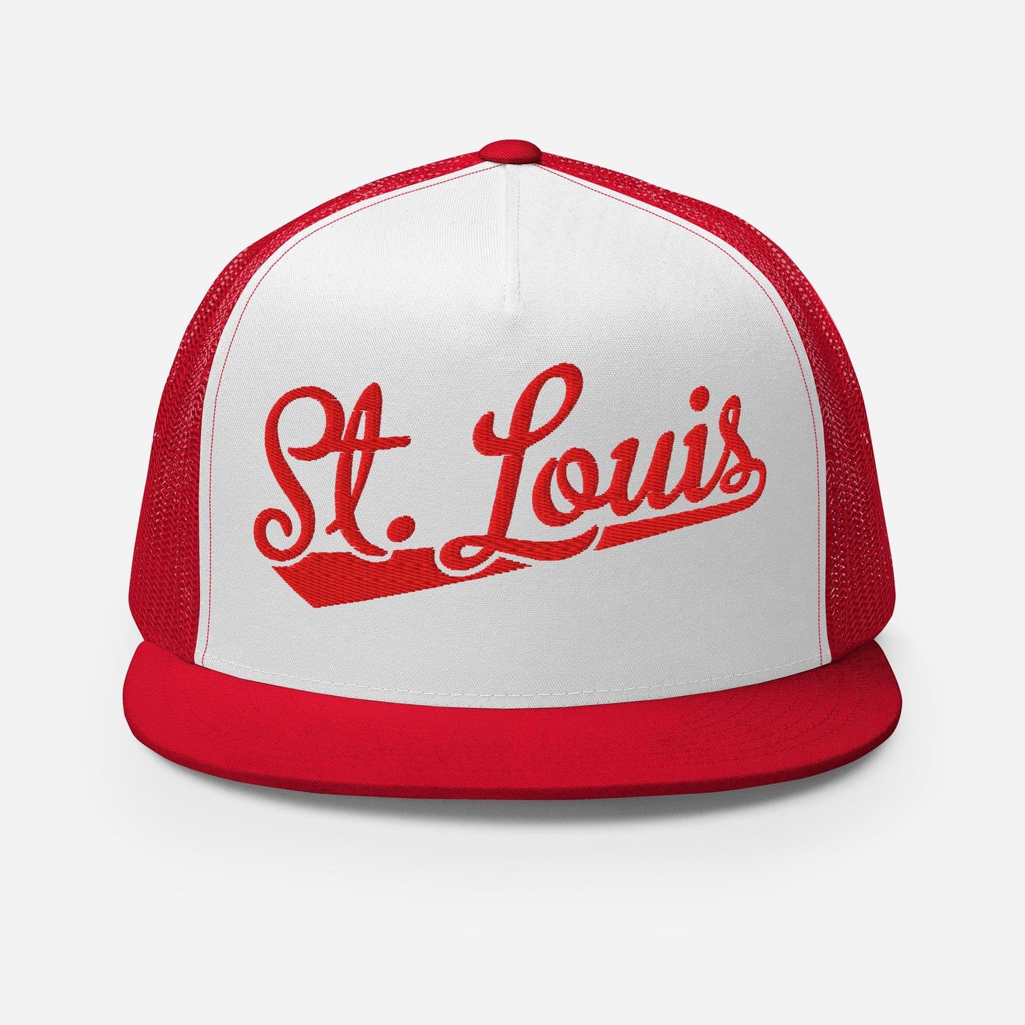 Snapback Trucker Hat – St Louis Baseball Cap With Breathable Mesh Back & Cotton Front Panel