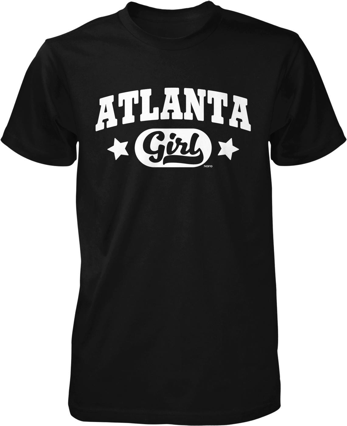 A black t-shirt with white text and graphics printed on it.