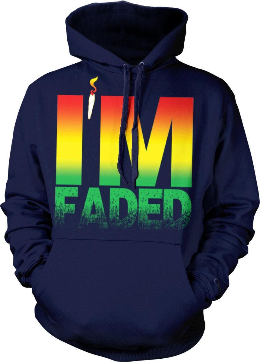 Faded Hoodie - Soft Durable Unisex Sweatshirt With Unique Herb Design & Casual Fit