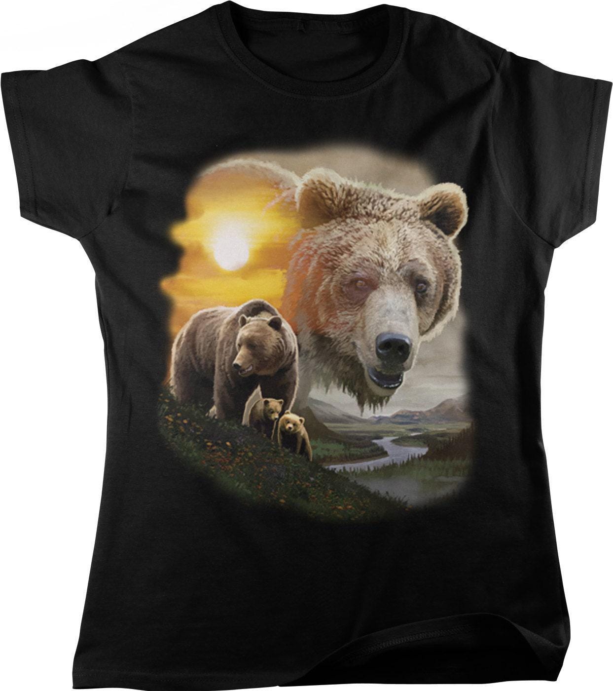 Women's Graphic T-Shirt – American Grizzly Tee | Soft Cotton Fabric, Full Cut Fit