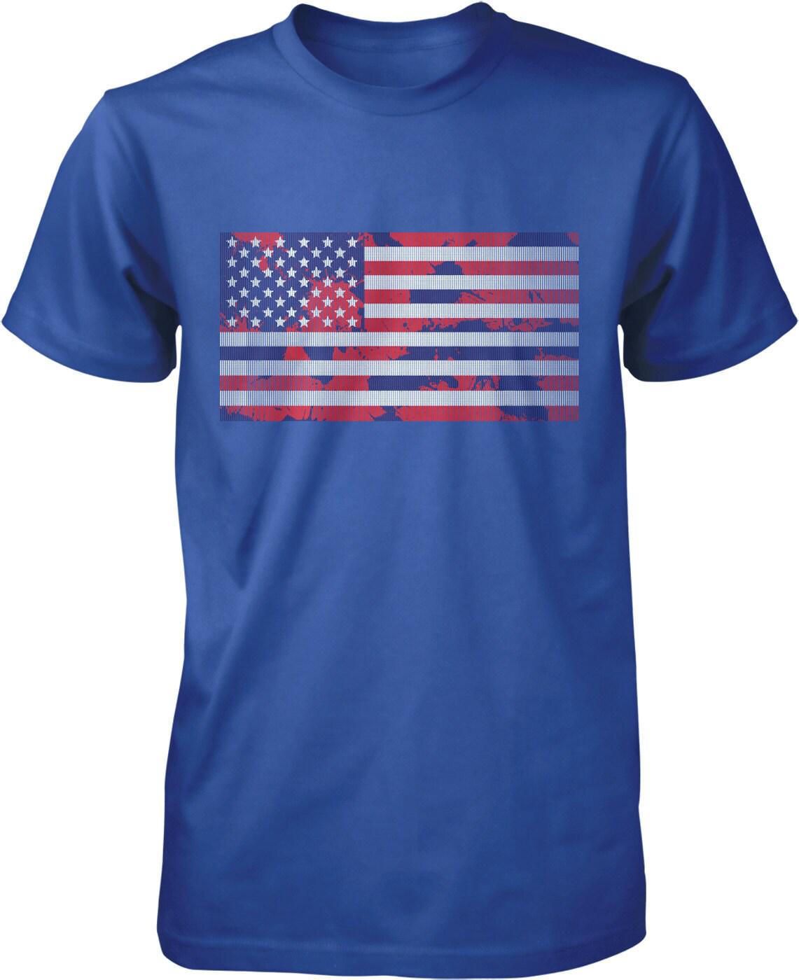 USA Flag T-Shirt – Patriotic Men's Tee | Independence Day Shirt | Red White Blue Apparel