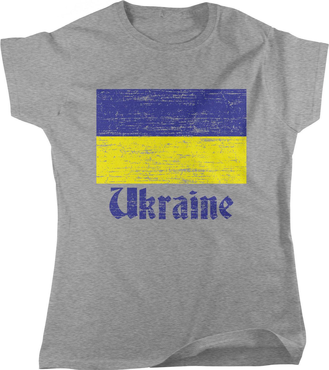 Ukraine Flag T-Shirt – Women's Pride Tee With Yellow And Blue Colors