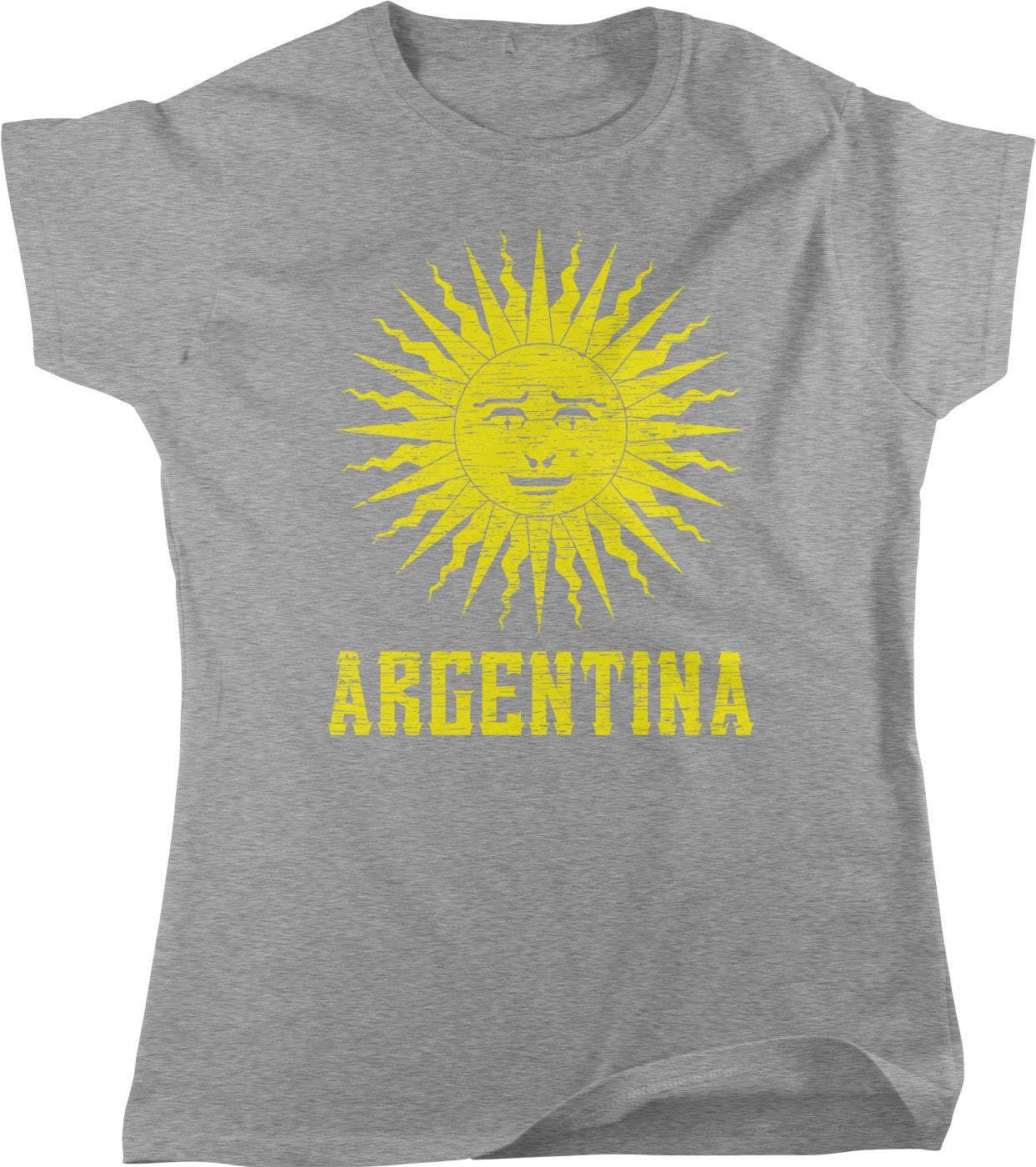 Argentina Women's T-Shirt - Sun of May Shirt | Powder Blue, Full Cut Fit