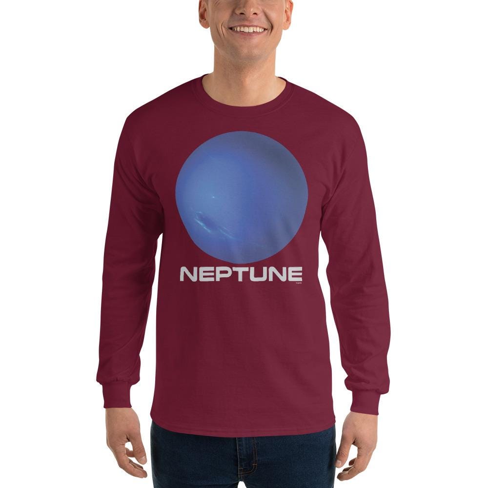 Planet Neptune Men’s Long Sleeve Shirt