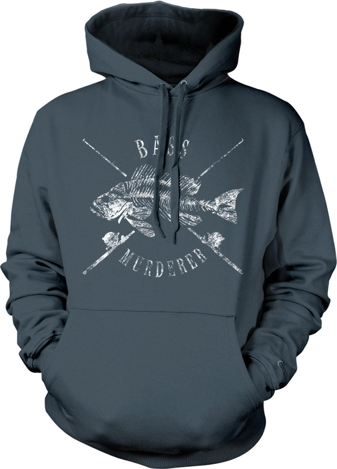 Fishing Hoodie | Soft Durable Fishing Wear – Bass Angler Gift, Set-In Sleeve Sweatshirt