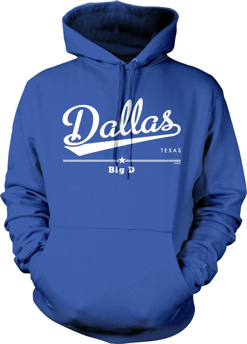 Dallas Hooded Sweatshirt - Authentic Texas Hoodie With Pouch Pocket & Draw Cord