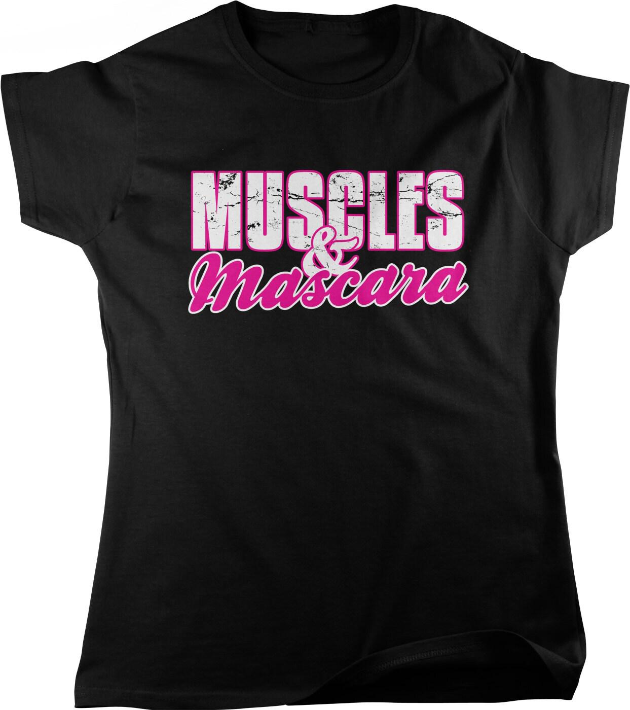 Workout Women's T-Shirt - Muscles and Mascara Bikini Body Fitness Tee | Durable Activewear