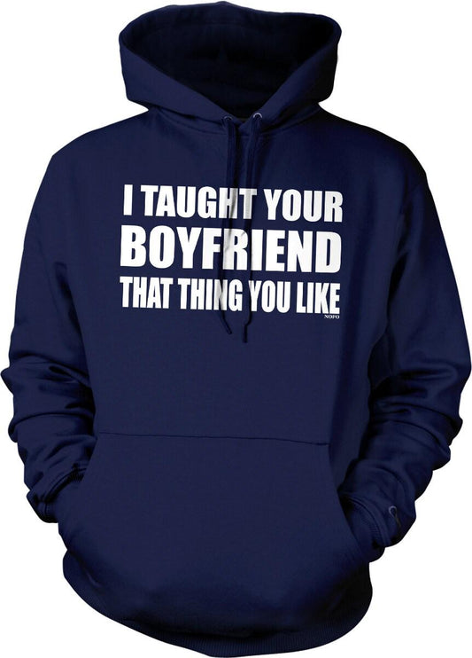 Hooded Sweatshirt – Funny Boyfriend Cozy Winter Layering Hoodie With Pouch Pocket & Soft Fabric