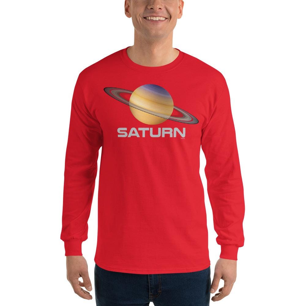 Planet Saturn Men’s Long Sleeve Shirt