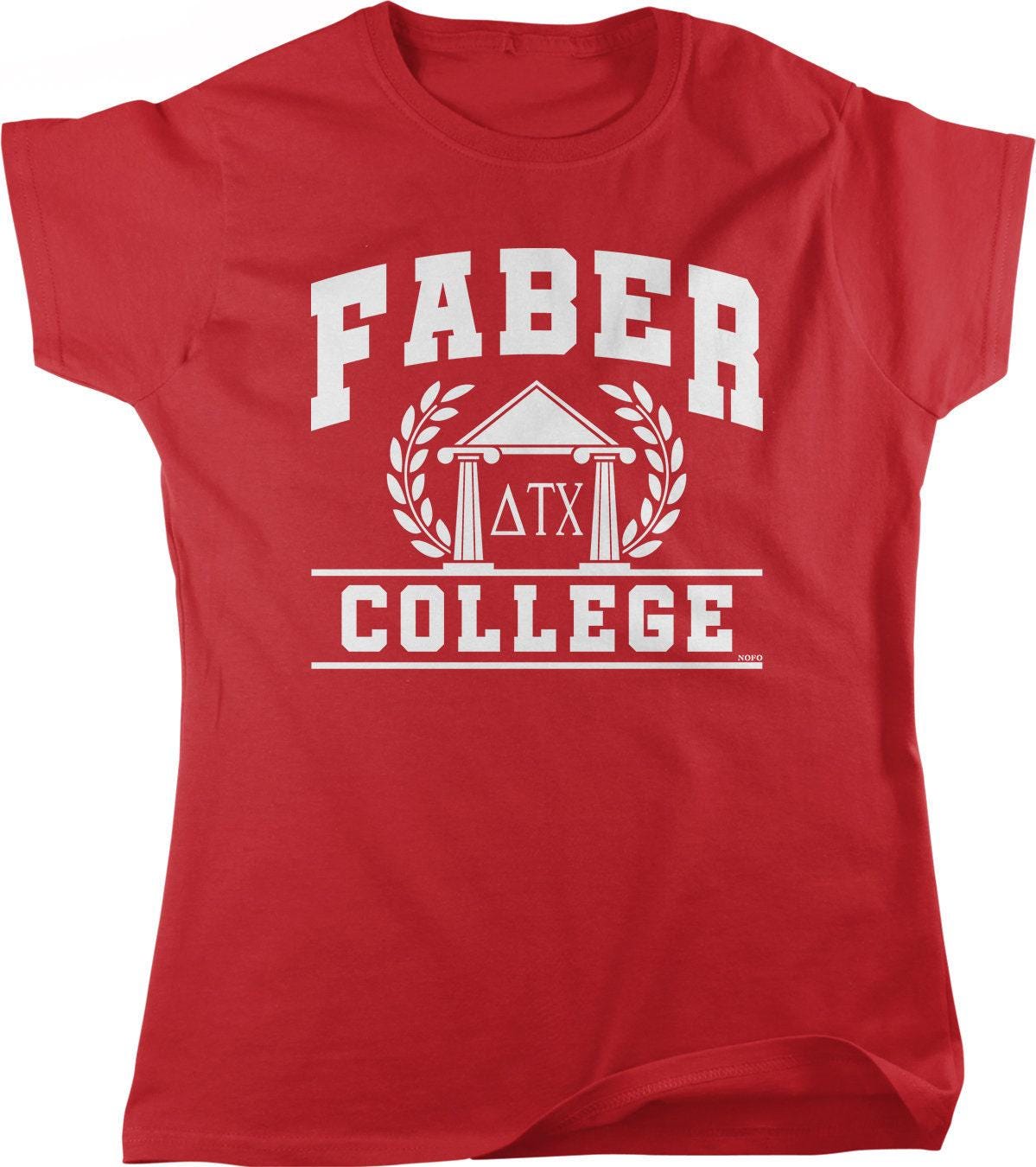 Womens College T-Shirt - Faber College Delta Tau Chi Full Cut Cotton Tee