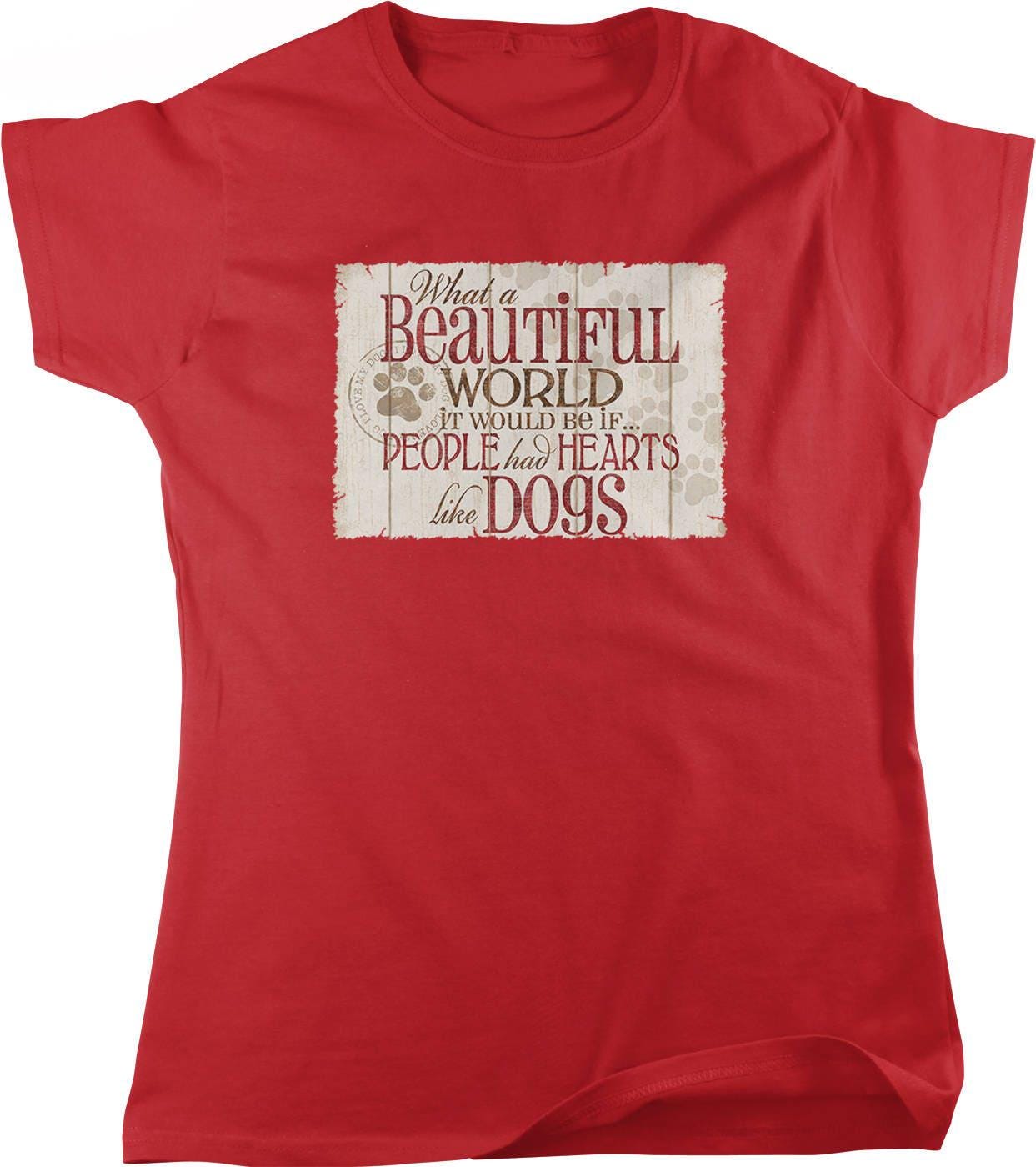 Women's Dog Lover T-Shirt – Hearts Like Dogs Shirt | Comfortable Cotton Tee