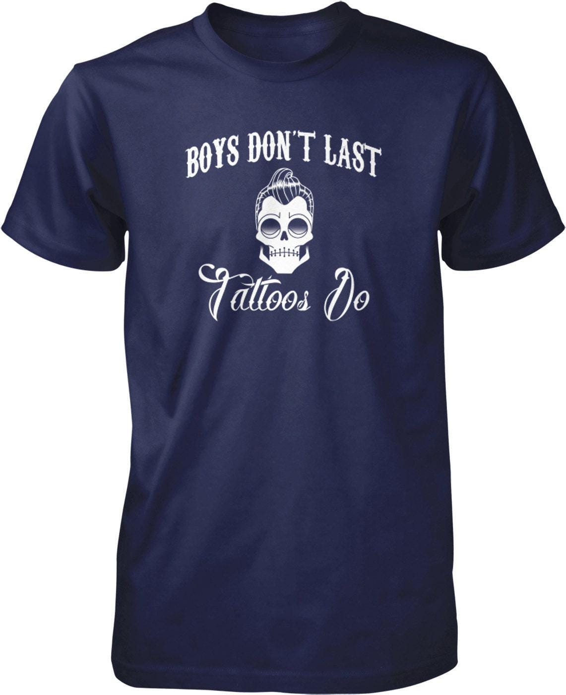 Men's Tattoo T-Shirt - Vintage Tattoo Shirt With Skull Graphic & Soft Cotton
