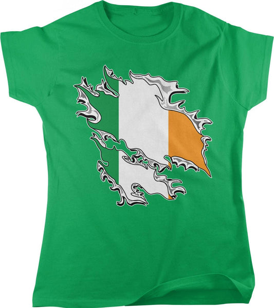Irish Flag Women's Tee - Lucky Clover Design | St Patrick's Day Shirt