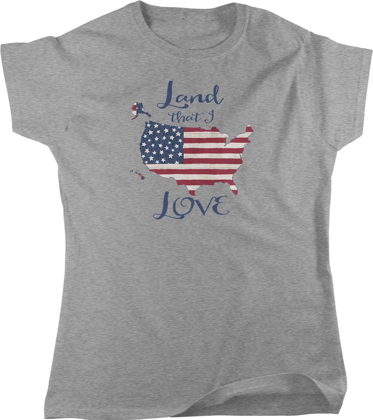 USA Pride Women's T-Shirt – Patriotic Tee with Full Cut Fit & Pre-Shrunk Cotton
