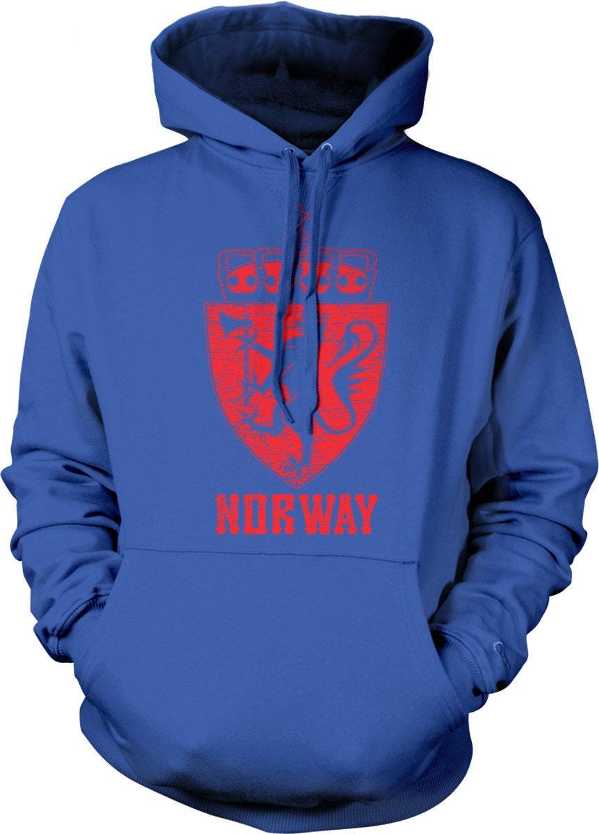 Golden Lion Hoodie – Norway Coat Of Arms Unisex Pouch Pocket Sweatshirt