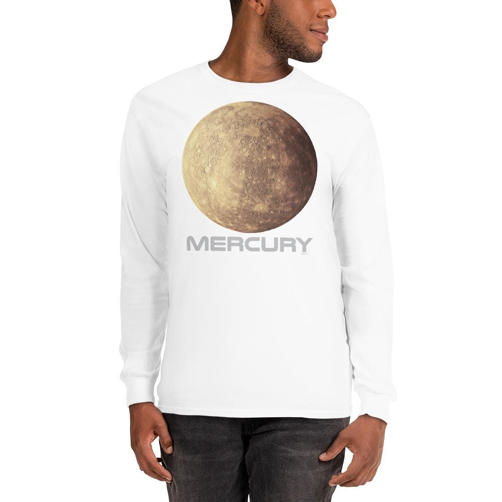 Planet Mercury Men’s Long Sleeve Shirt