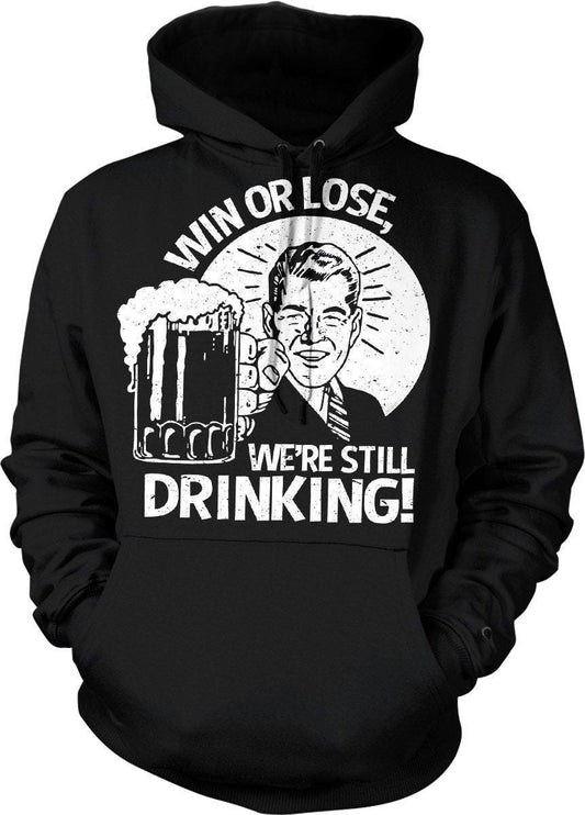 Drinking Hooded Sweatshirt – Comfortable Cotton Blend Pouch Pocket Hoodie