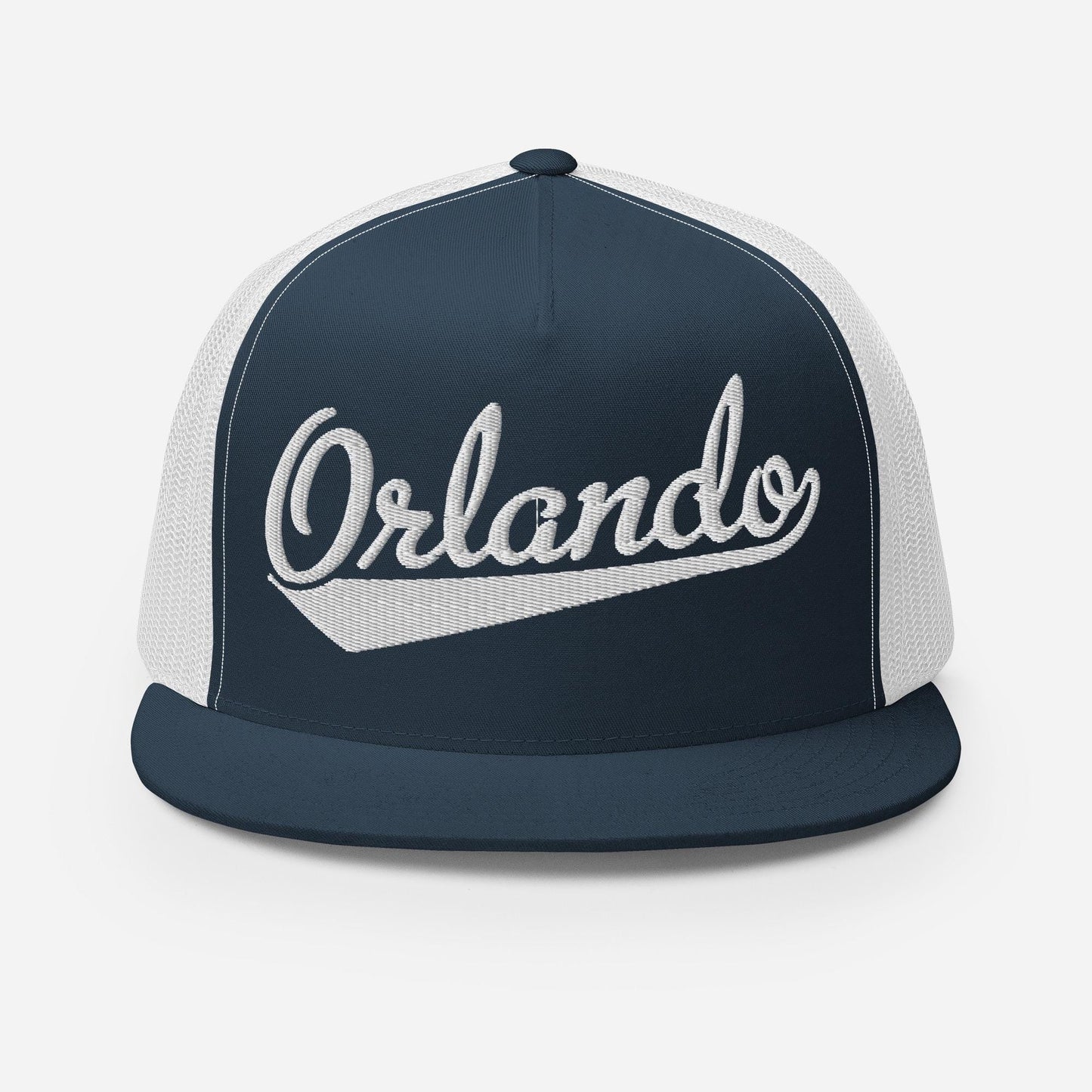 Snapback Trucker Hat - Orlando Script Baseball Cap With Custom Thread Colors