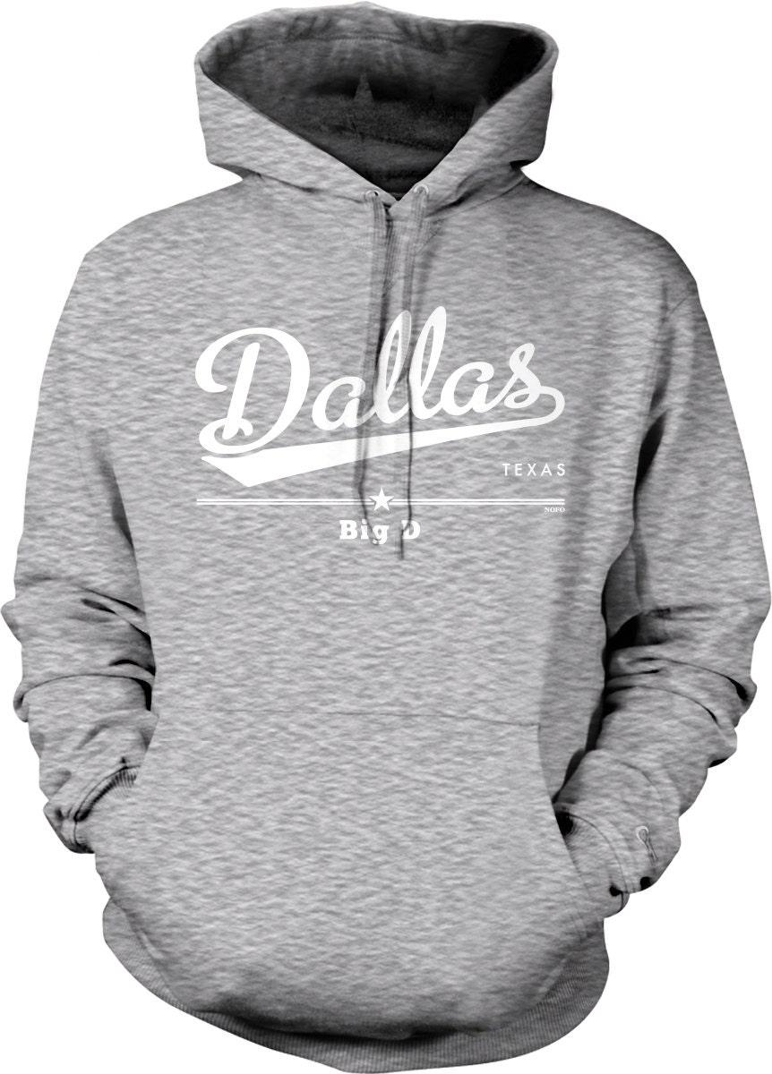Dallas Hooded Sweatshirt - Authentic Texas Hoodie With Pouch Pocket & Draw Cord