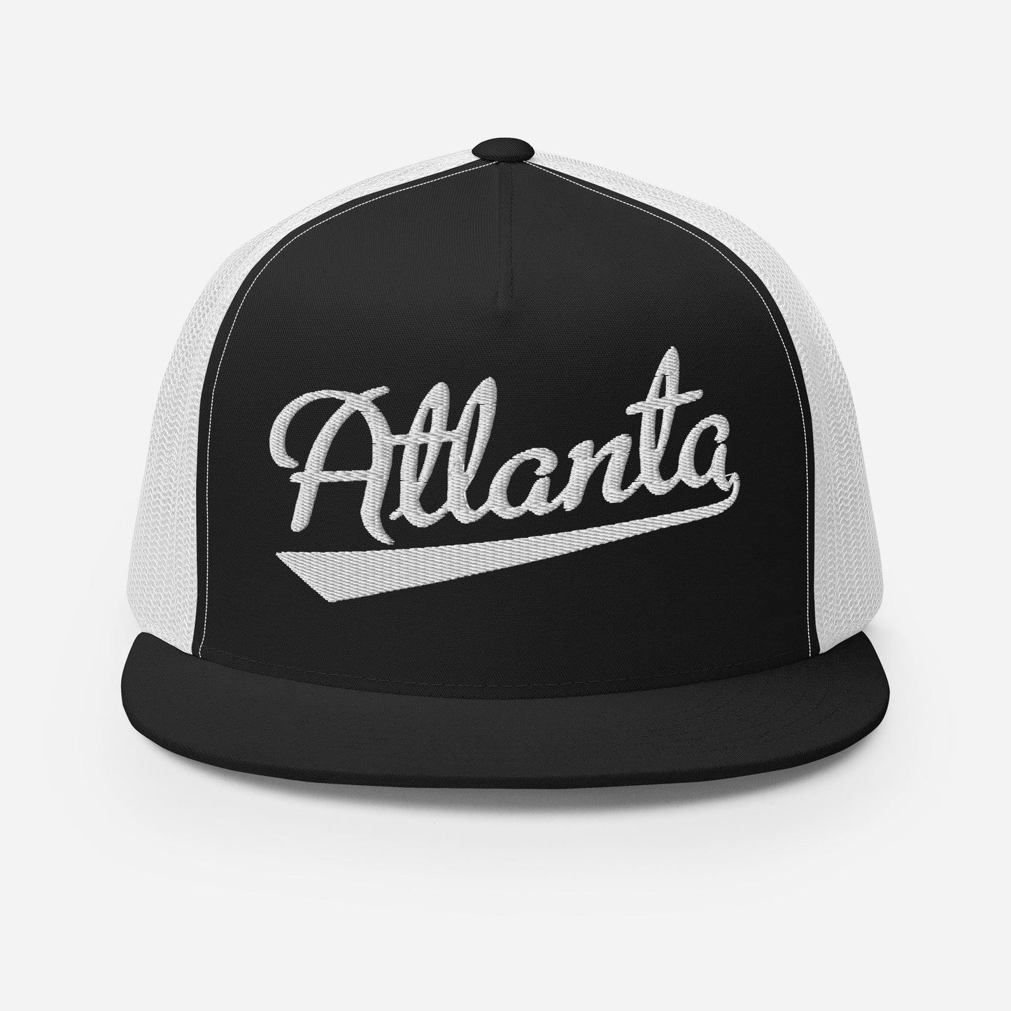 Snapback Trucker Hat - Atlanta Five Panel Cap | Mesh Back, Flat Bill
