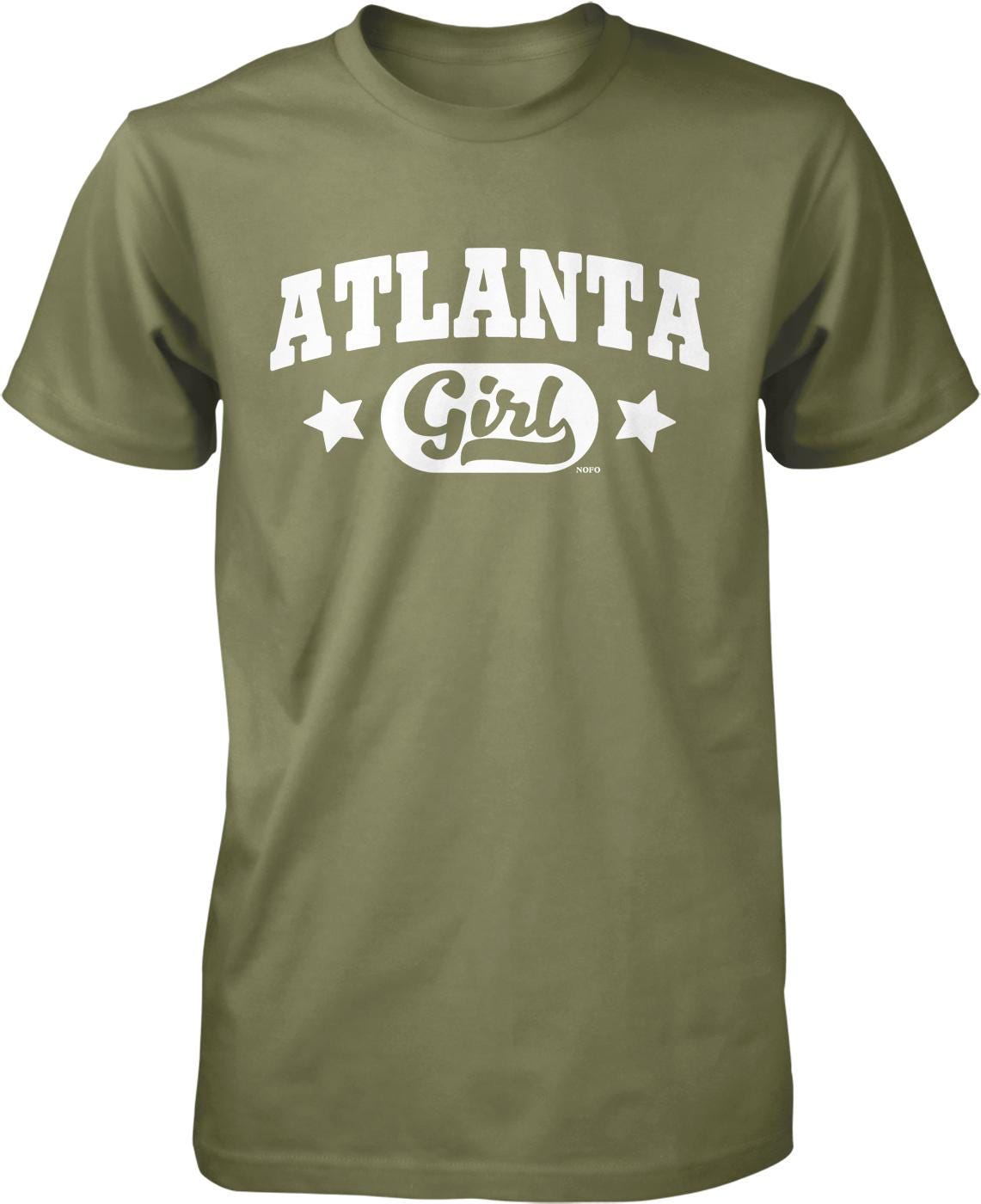 A green t-shirt with the text "ATLANTA Girl" printed on it.