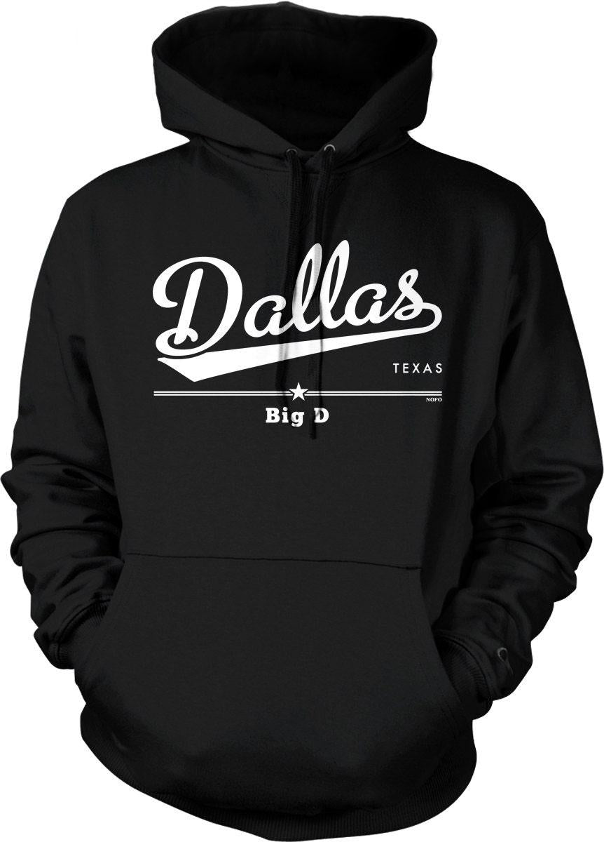 Dallas Hooded Sweatshirt - Authentic Texas Hoodie With Pouch Pocket & Draw Cord