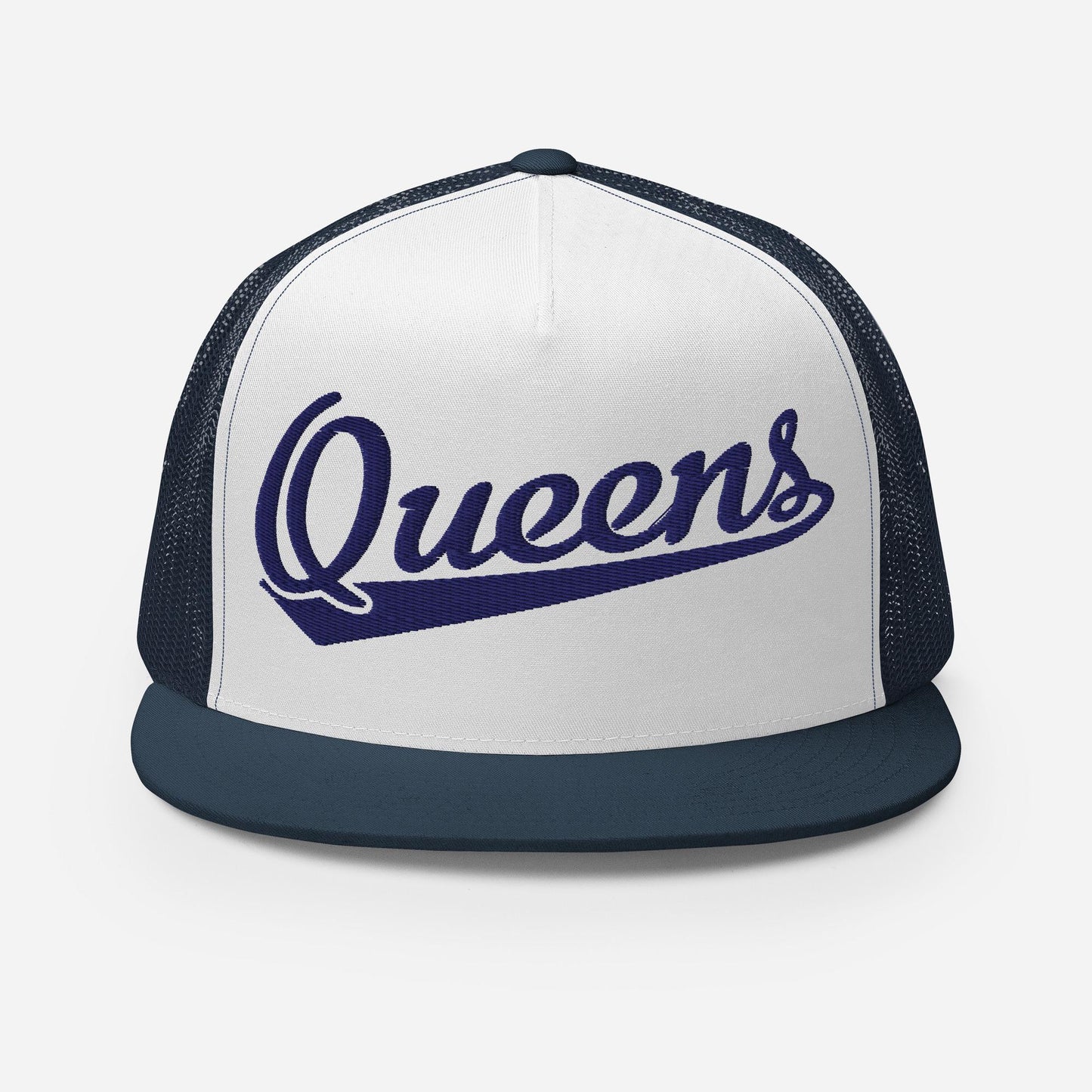 Queens Snapback Trucker Hat – Five Panel Urban Streetwear Hat With Breathable Mesh Back