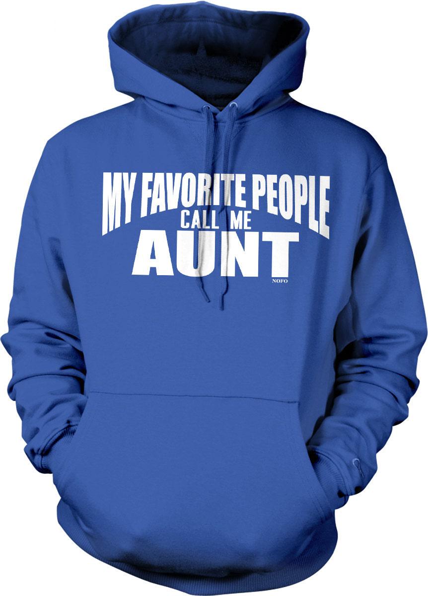 Aunt Hooded Sweatshirt - Cozy Cotton Hoodie With Pouch Pocket & Draw Cord