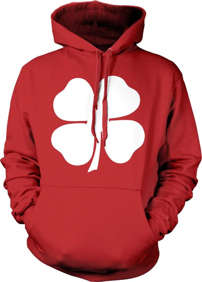 Four Leaf Clover Hoodie - Cozy Shamrock Sweatshirt | Irish Lucky Clover Gift