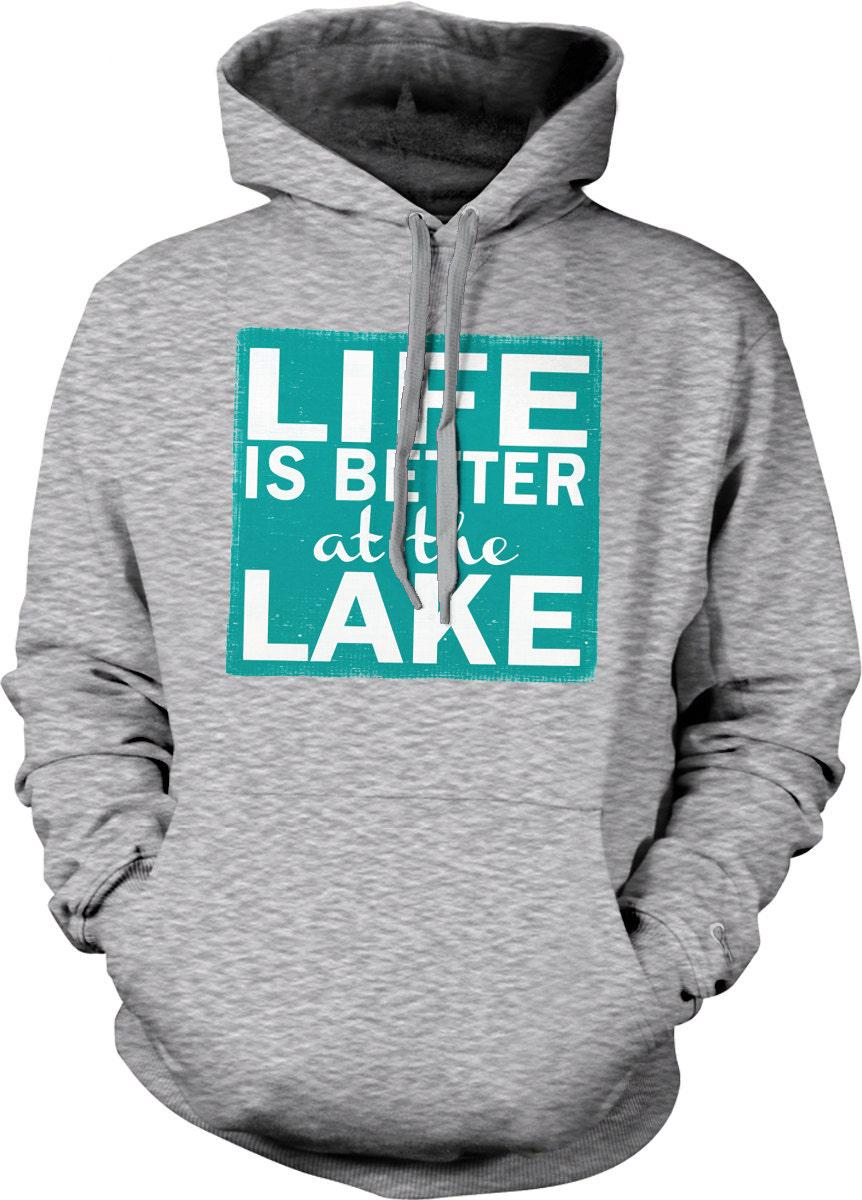 Lake Hooded Sweatshirt – Cozy Lakeside Pullover With Double Ply Hood & Pouch Pocket