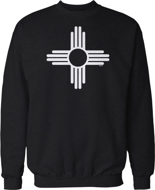 Zia Sun Sweatshirt – Unisex Crew Neck Hoodie With Pouch Pocket & Durable Fabric