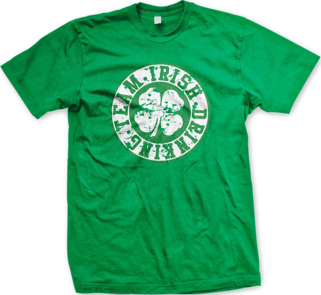 Irish Shamrock T-Shirt - Mens Irish Shirt With Classic Lucky Shamrock Design