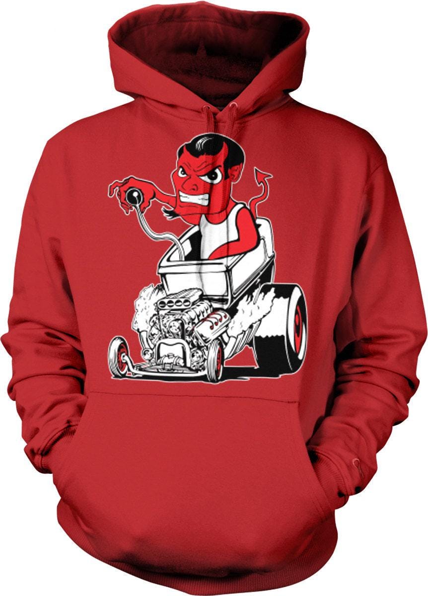 Hot Rod Hoodie - Vintage Flame Graphic Sweatshirt | Durable Cotton Blend