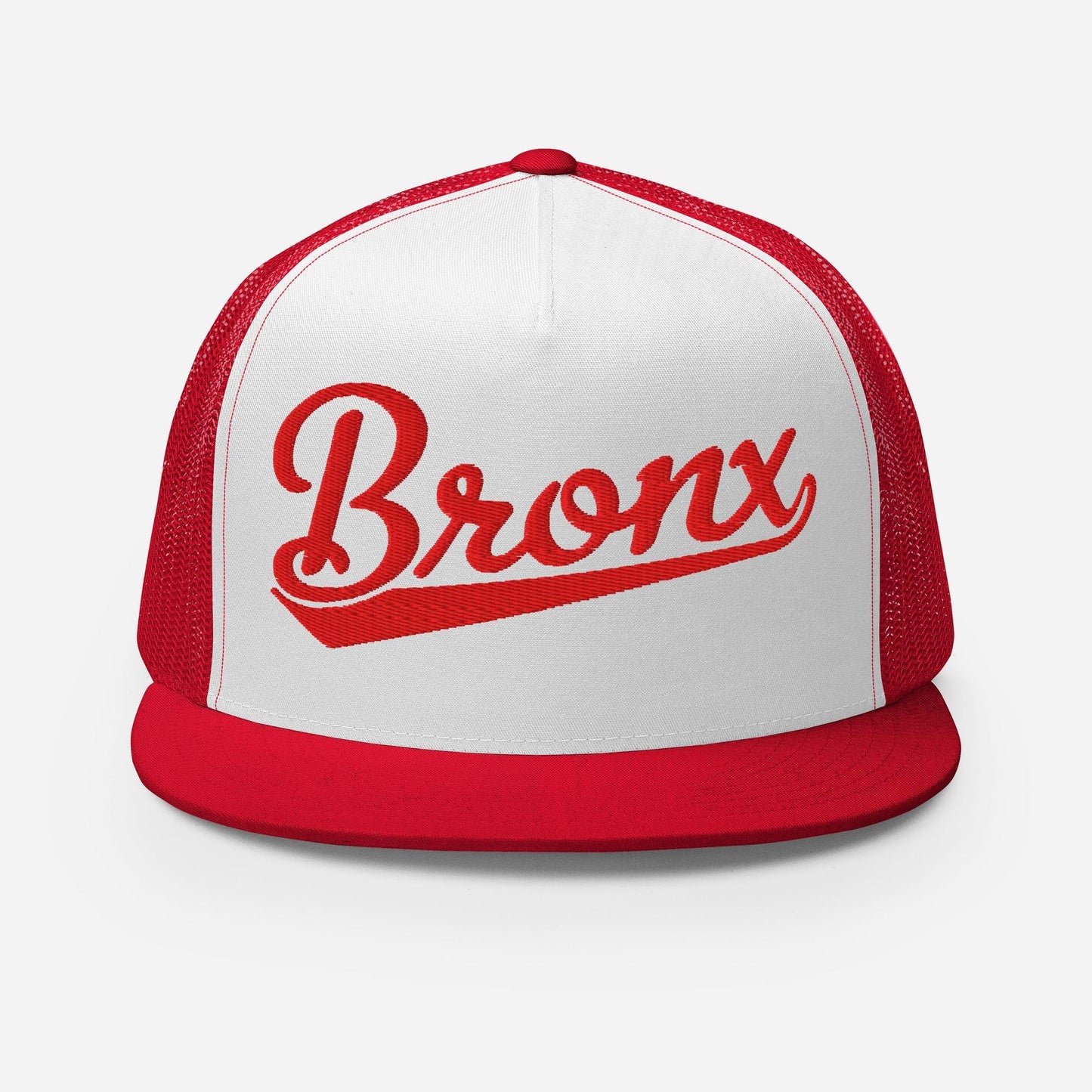 Bronx Snapback Trucker Hat – Five Panel Flat Bill Cap With Mesh Back & Adjustable Closure