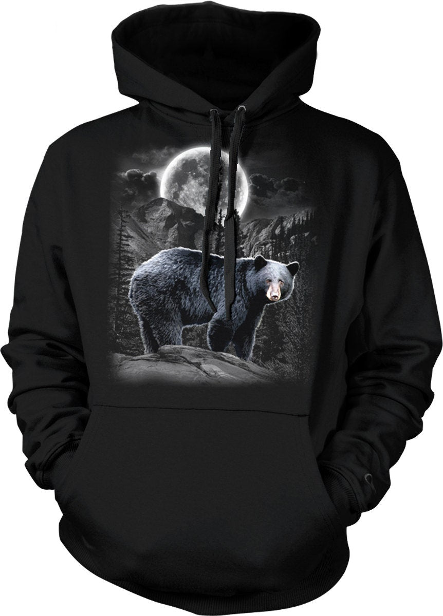 Black Bear Hoodie – Mountain Hooded Sweatshirt With Durable Warm Design