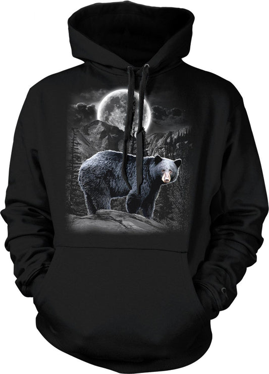 Black Bear Hoodie – Mountain Hooded Sweatshirt With Durable Warm Design