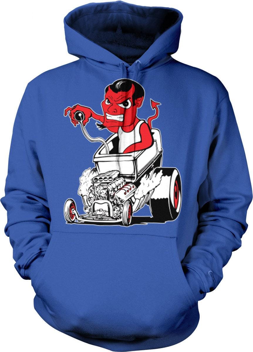Hot Rod Hoodie - Vintage Flame Graphic Sweatshirt | Durable Cotton Blend