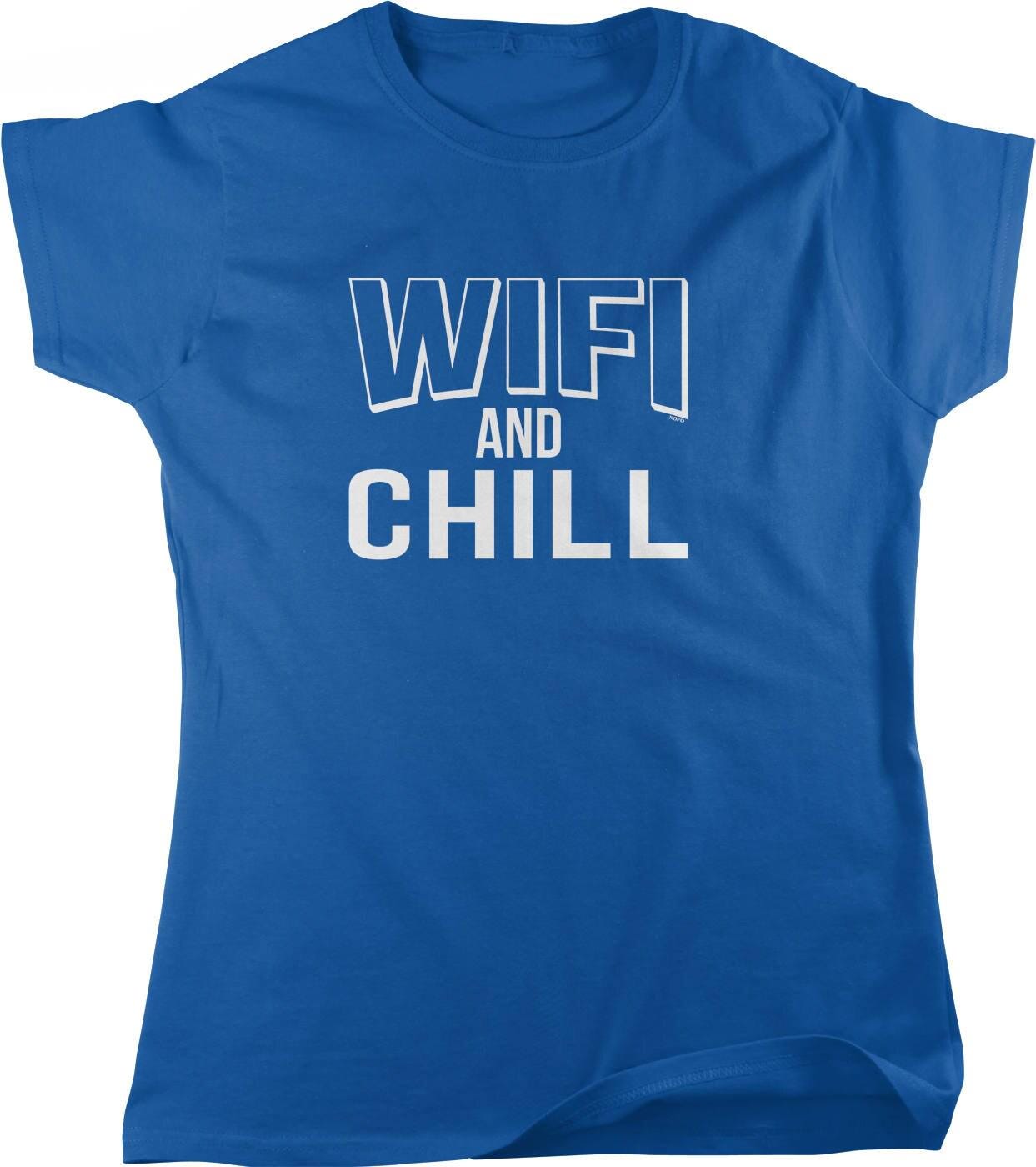 Funny Wifi Shirt - Women's Casual Cotton Graphic Tee | Relaxed Fit, Machine Washable
