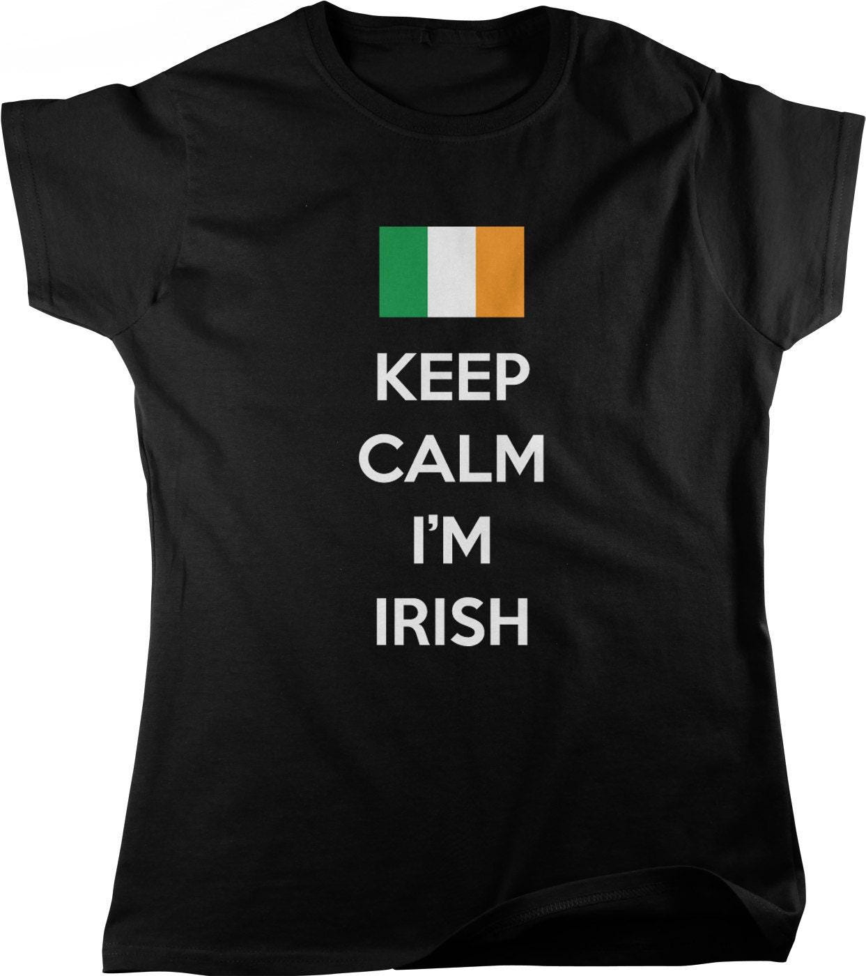 St Patricks Day T-Shirt - Womens Cotton Tee With Irish Shamrock Design