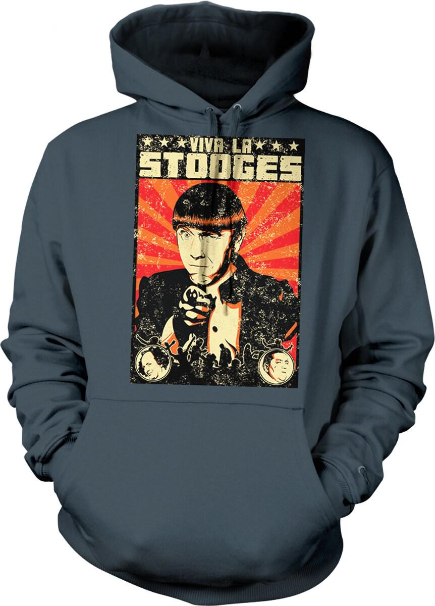 Three Stooges Sweatshirt - Classic Slapstick Comedy Hooded Pullover with Pouch Pocket